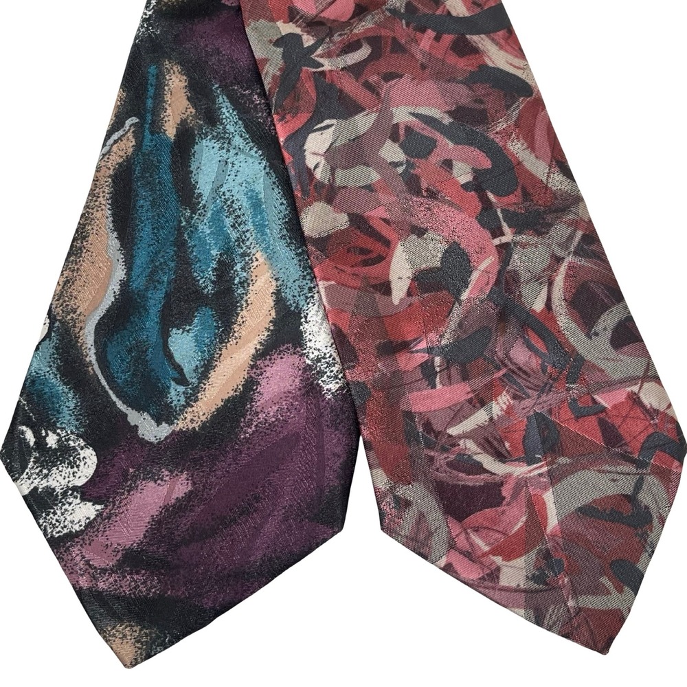 Vintage Lot of 2  Rosetti Mayers‎ Park Men Multicolor Abstract Geometric 90s Y2K
